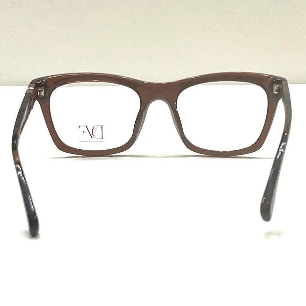NEW Diane von Furstenberg DVF5083 210 Transparent Brown Eyeglass Frame 52-19-135